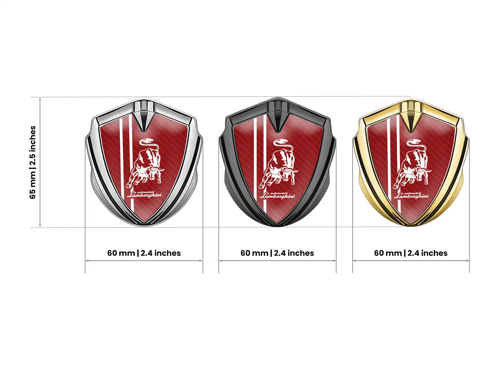 Lamborghini Metal Emblem Badge Luxury Design Alloy